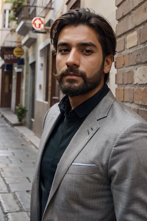 quiero un hombre guapo con barba en la calle