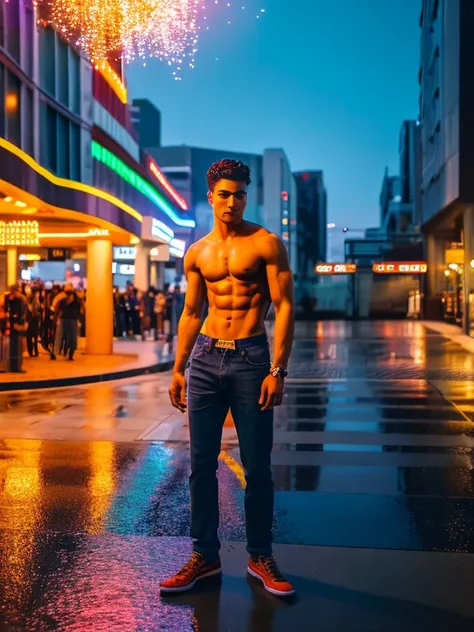 best quality,4k,8k,highres,masterpiece:1.2,ultra-detailed,realistic,nighttime city scene,attractive,fit,relaxed,naked Asian man,diverse LGBTQ men,enjoying,ambient lighting,urban environment,peaceful atmosphere,quiet streets,neon lights,gentle rain,reflecti...