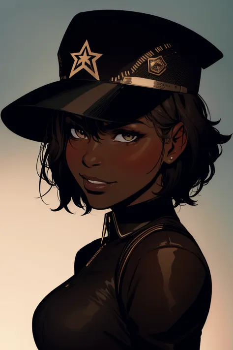 cop portrait, ebony