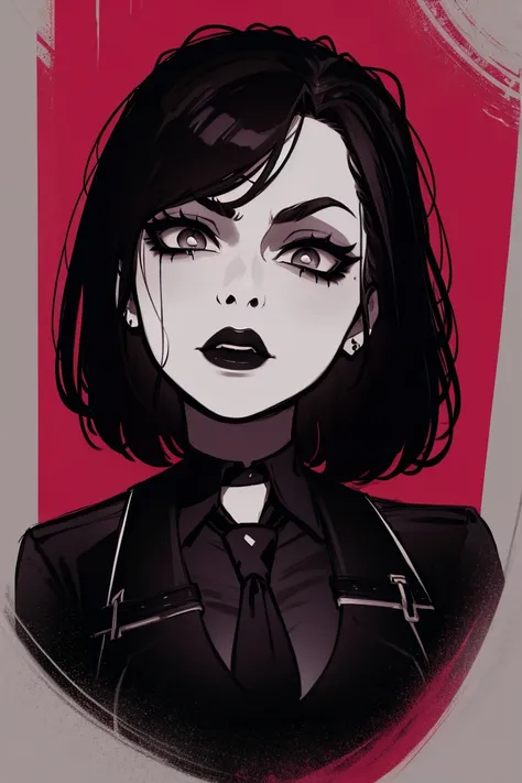 goth cop portrait