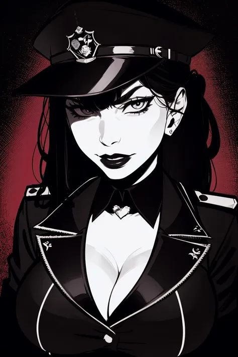 goth cop portrait