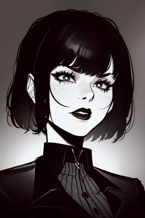 goth cop portrait