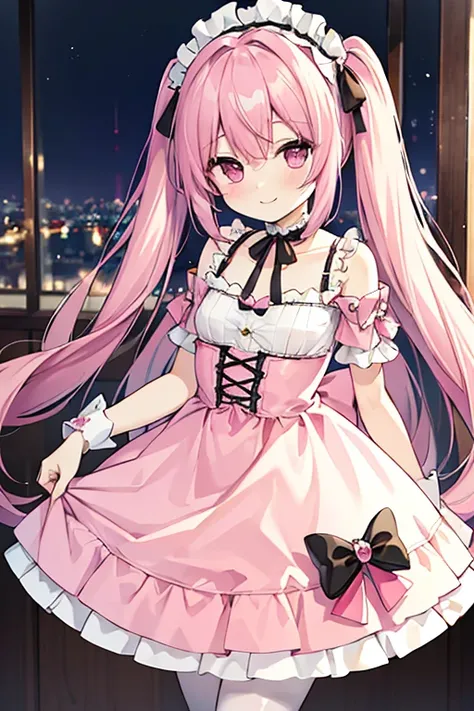 (masterpiece:1.2), best quality, highres, original, (extremely detailed:1.2), ultra-detailed, wallpaper, perfect lighting,(extremely detailed CG:1.2), 8k,(Pink Lolita dress, Lolita Fashion:1.24), shiny clothes, girl image, pink tone, cute style, girly, swe...