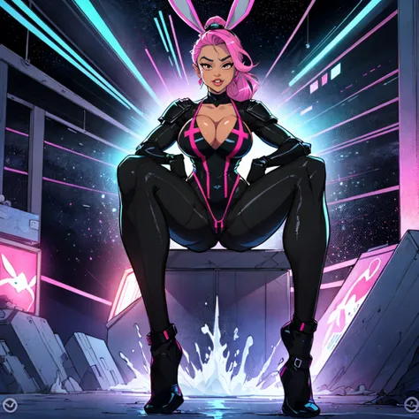 cute bunny girl,(((1girl))),((muscle bunny girl with extremely cute and beautiful magenta hair)),(((bunny girl,anthro furry cute,bunny-girl))),(((bunny ears:1.5,bunny ears on head,big bunny ears))),


(large breasts:1.4),saggy breasts,(((magenta hair:1.35,...