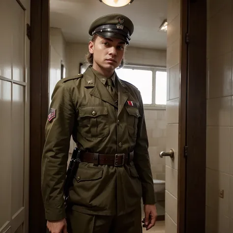 Please create an original world war II combat uniform stylized as a 1940s uniform