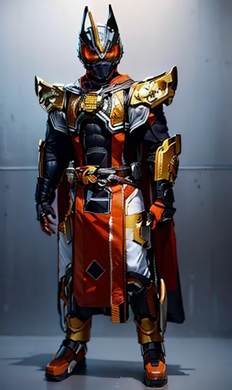 Changed to orange color，The color of the upper body is mainly red，Gold accents