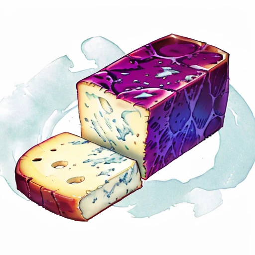 Blue Cheese Of Cure Disease - When eaten this cheese will cure any disease, MagicItem_v1, (white background), fullshot