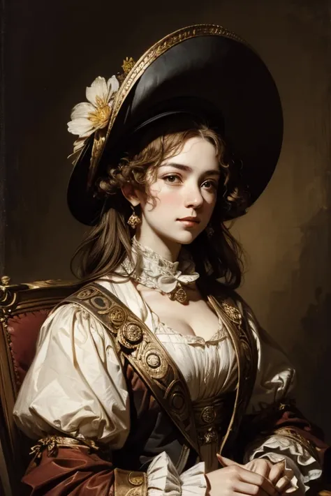 joshua reynolds portrait style, cute and elegant face, noble character