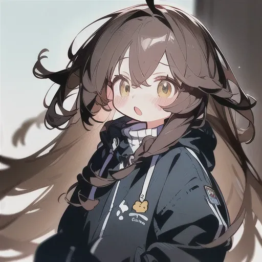 masterpiece,best quality,girl,long hair,ahoge,messy hair,brown hair