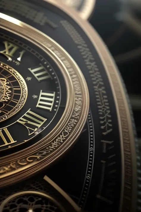 there is a close up of a clock with roman numerals, super detailed render, mechanical clock, inspired by Hedi Xandt, elegant render, ultra-detailed digital art, cycles render 4k, v - ray render 8 k uhd, hyper realistic detailed render, exquisite fine detai...