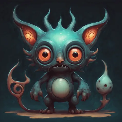 Cursed Furor in cute BIOMORPHIC art style