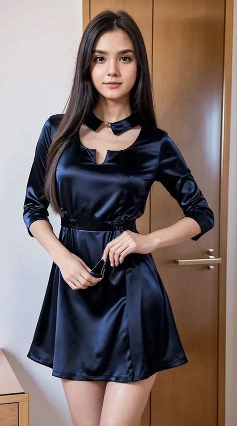 １girl with 30 years old , Look at the viewer, close look, Magnetic Morphing Attire:
A modular dress with magnetic components that can be rearranged to create different looks, allowing for a versatile and customizable wardrobe. , different colors seductive ...