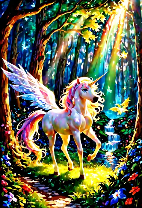 (best quality, 4k, 8k, highres:1.2), ultra-detailed, (realistic, photorealistic:1.37), portraits, unicorn, fantasy, enchanted, w...