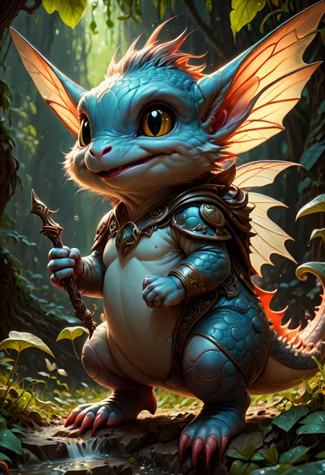 Magical Fantasy Creature, cute by Greg Staples, (best quality, masterpiece, Representative work, official art, Professional, Ultra high detail, 8k:1.3)