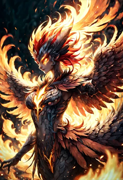 A Phoenix rising from the ashes, fire and smoke, golden radiance, fantasy artwork, sinister gloom, detailed, intricate, hyperrealistic
(best quality,4k,8k,highres,masterpiece:1.2),ultra-detailed,(realistic,photorealistic,photo-realistic:1.37), vibrant phoe...