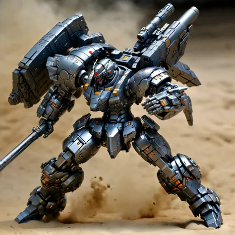 (ultra-detailed),(one-eyed),(very biggest size mecha), action shot, (battle scene:1.2), (battlefield:1.2), mecha armor, full arm...