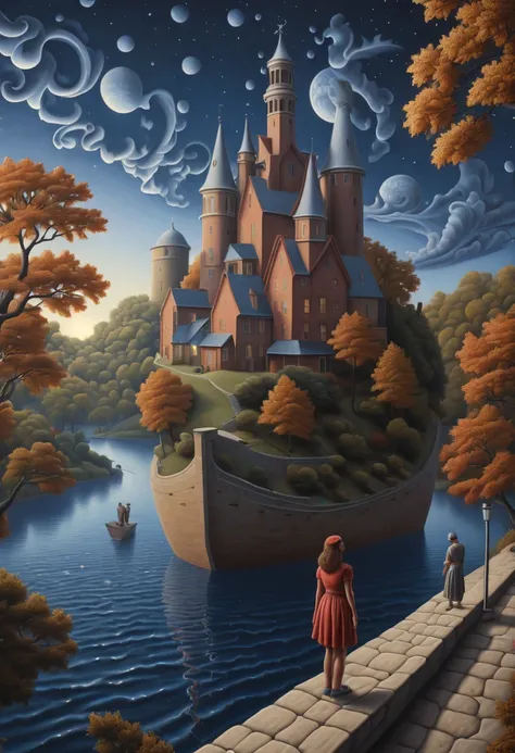 inspired by Rob Gonsalves, best quality, masterpiece, Ultra high detail, 8k