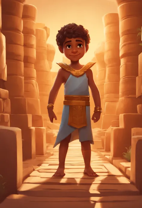 a cartoon boy with a bandage on his face standing in a maze, childrens art in artstation, mobile game art, detailed game art illustration, 3 d epic illustrations, adorable digital painting, board game cover art, epic full color illustration, epic digital a...