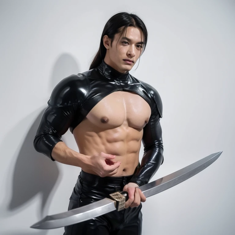 obra prima, roboto, sub zero mortal kombat, holding in his hands an ice sword,   ultra realista 8k , full length shot. nsfw , se...