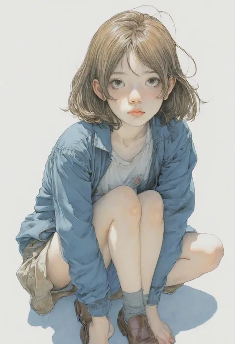 girl by naoki urasawa, best quality, masterpiece, ultra high detail, 8k