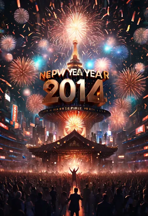 new year 2024, by Andy_Lee, Original, (best quality, masterpiece, Representative work, official art, Professional, Ultra detailed, 8k:1.3)