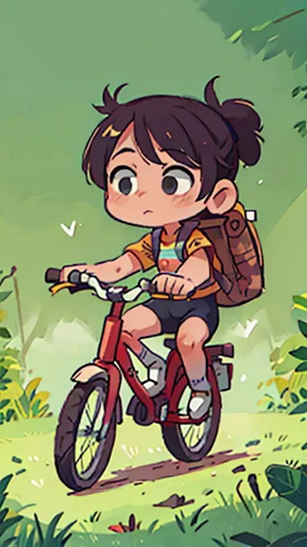 make a girl riding a bike