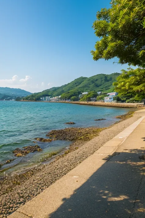 Landscape of the seashore in Tsushima City, Nagasaki Prefecture