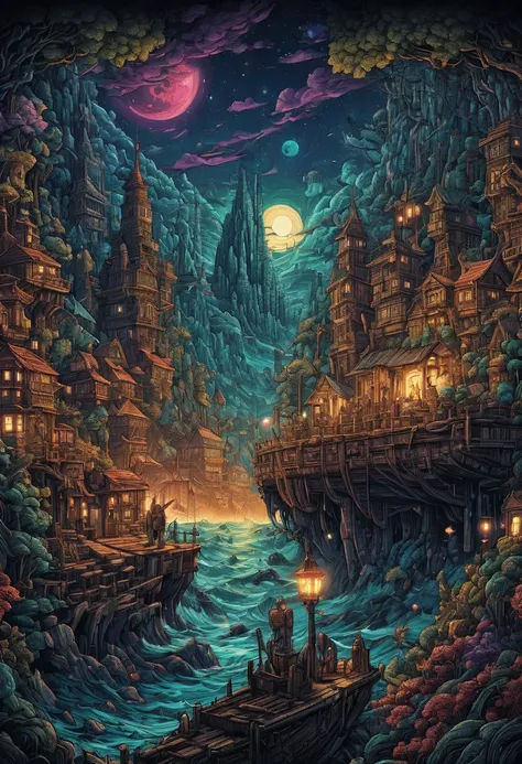 Original by dan mumford, best quality, masterpiece, Ultra intricate detail, 8k