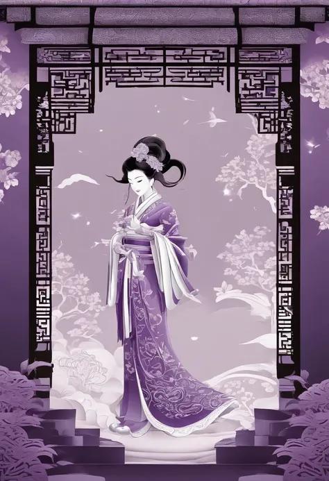 masterpiece, A Chiense woman in a hanfu, beautiful render of a fairytale, in the style of paper art, painting of beautiful, beautiful as the moon, very intricate masterpiece, painted metal, beautiful intricate masterpiece, multiple layers, Mysterious, Anci...