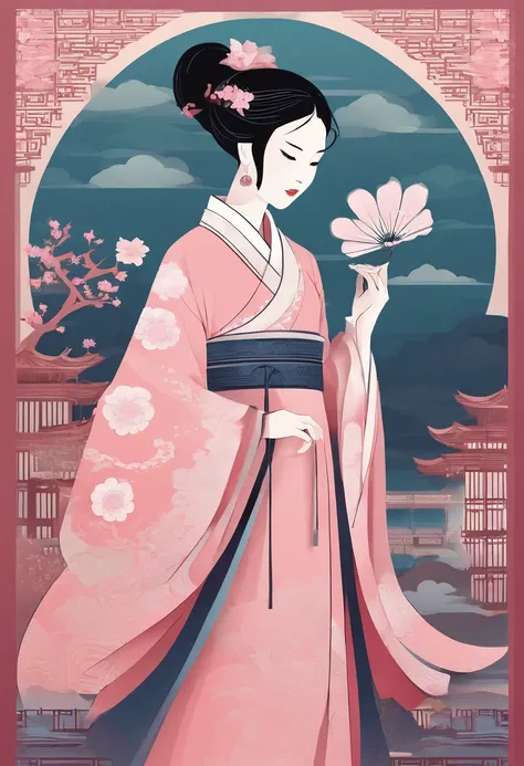 masterpiece, A Chiense woman in a hanfu, beautiful render of a fairytale, in the style of paper art, painting of beautiful, beautiful as the moon, very intricate masterpiece, painted metal, beautiful intricate masterpiece, multiple layers, Mysterious, Anci...