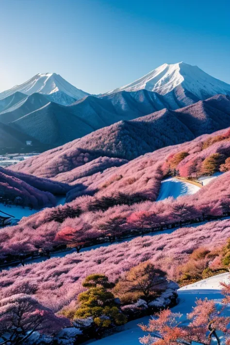 Japan&#39;s 100 Famous Mountains Winter Scenery