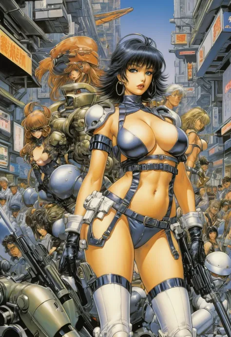 by Masamune Shirow, best quality, masterpiece, 8k