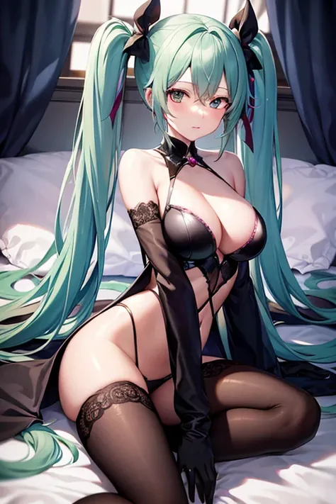 Hatsune Miku in a succubus costume