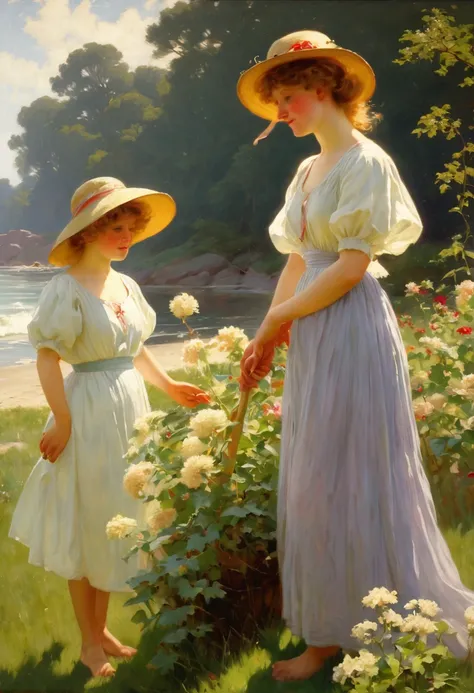 by Charles Courtney Curran, best quality, masterpiece, 8k