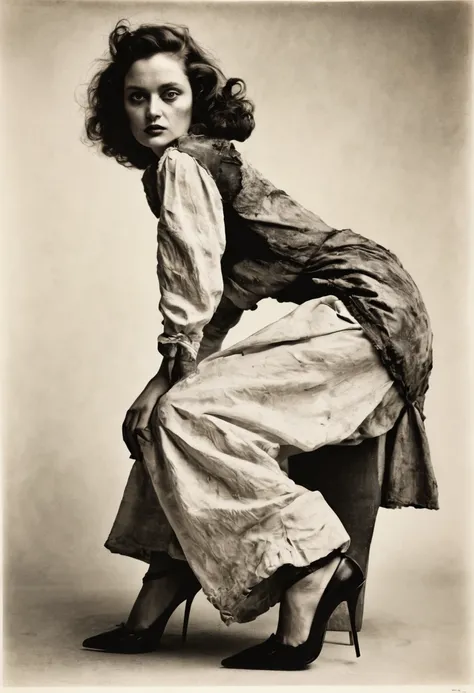 by irving penn, best quality, masterpiece, 8k