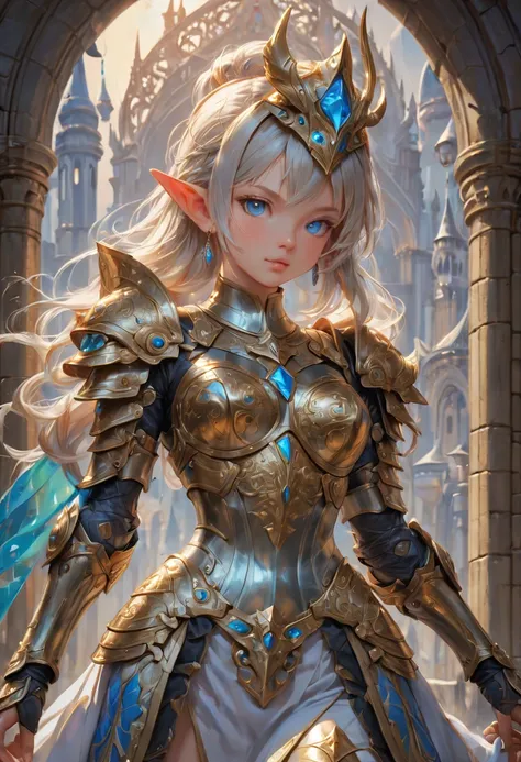 Hero of Another World, Gorgeous armor, (best quality, masterpiece, Representative work, official art, Professional, Ultra intricate detailed, 8k)