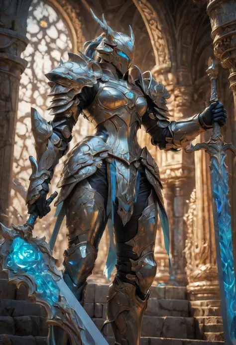 Hero of Another World, Gorgeous armor, (best quality, masterpiece, Representative work, official art, Professional, Ultra intricate detailed, 8k)