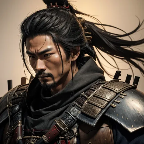 Realistic depiction of a Samurai warrior.