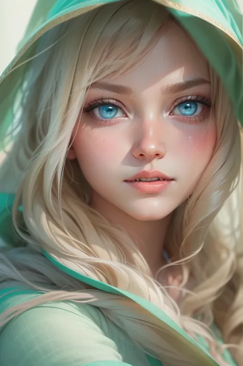 Blonde woman with blue eyes and veil on head、soft portrait shot 8k、realistic beautiful face、8K portrait rendering、realistic beautiful face、beautiful realistic face、Photorealistic anime girl rendering、surreal beautiful face、8K realistic digital art、realisti...