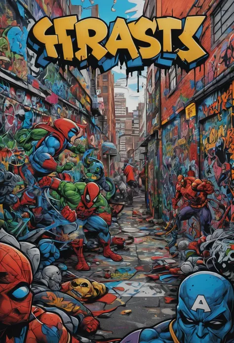 Graffiti, Comics by Derek Boshier, best quality, masterpiece, Representative work, official art, Professional, Ultra intricate detailed, 8k