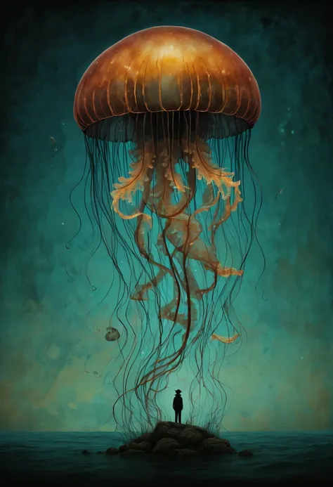 Jellyfish by Andy Kehoe, best quality, masterpiece, Representative work, official art, Professional, Ultra intricate detailed, 8k