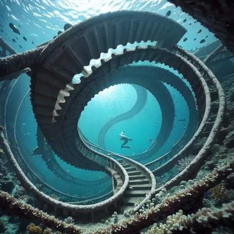 Underwater spiral,