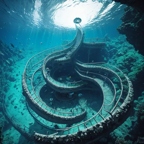 Underwater spiral,