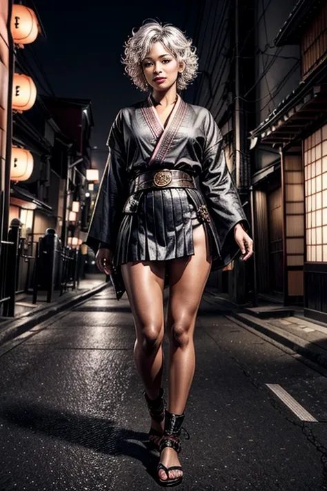 Photo Quality, (Best Picture Quality:1.6), HDR,Realistic,Dense,High Resolution,night scene, 1Woman,fully clothed, Wearing headset, Ebony Skin,Smiling,Solo,Thick Lips,Pink Lipstick,Long Eyelashes,Pink Eyeshadow,Golden Ratio Body,High Waist,((Long Legs:1.(2)...