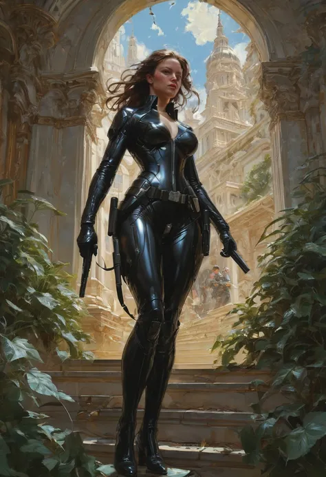 Secret Agent by Donato Giancola, best quality, masterpiece, Representative work, official art, Professional, Ultra intricate detailed, 8k