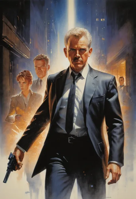 Secret Agent by Drew Struzan, best quality, masterpiece, Representative work, official art, Professional, Ultra intricate detailed, 8k