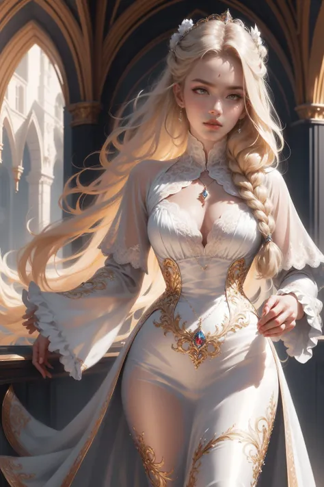 { - anatomy error}(Masterpiece - Ultra-detailed, very high resolution) Prepare to be enchanted by a true masterpiece that combines ultra-detailed art with high-resolution rendering. This work depicts a mesmerizing woman with very long blond hair (1.3) and ...