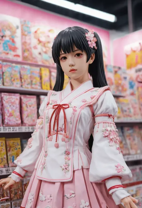 cinematic still, Sakura Maiden, girl, POP MART, best quality, masterpiece, Representative work, official art, Professional, Ultra intricate detailed, 8k