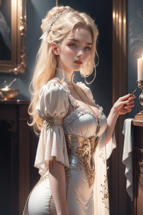 { - anatomy error}(Masterpiece - Ultra-detailed, very high resolution) Prepare to be enchanted by a true masterpiece that combines ultra-detailed art with high-resolution rendering. This work depicts a mesmerizing woman with very long blond hair (1.3) and ...