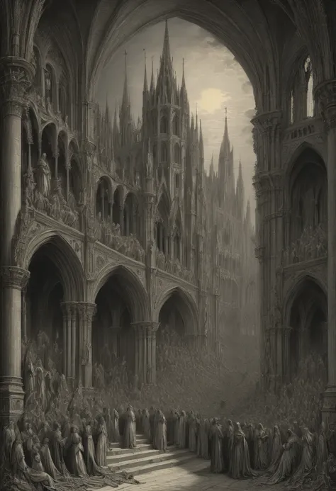 gothic aesthetic by Gustave Doré, best quality, masterpiece, Representative work, official art, Professional, Ultra intricate detailed, 8k